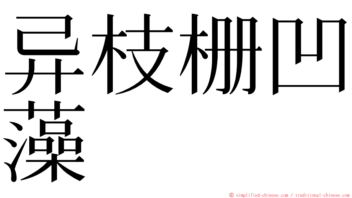 异枝栅凹藻 ming font