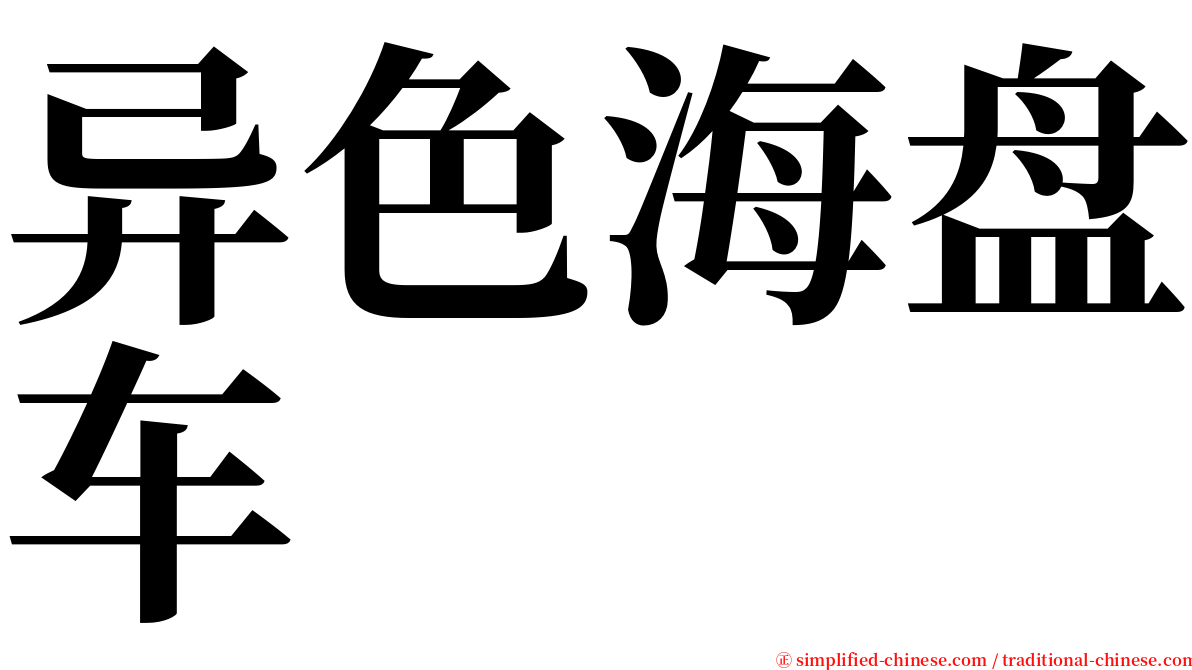 异色海盘车 serif font