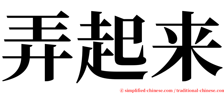 弄起来 serif font