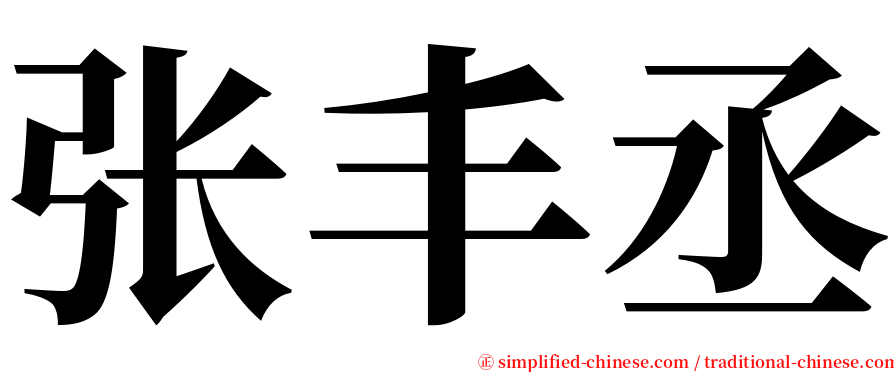 张丰丞 serif font