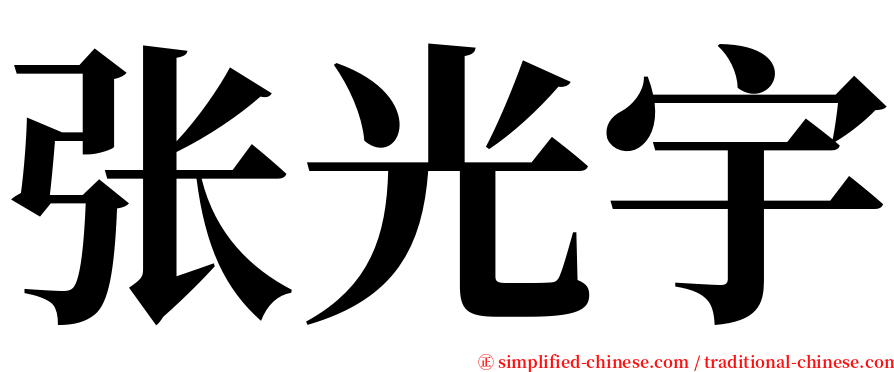 张光宇 serif font