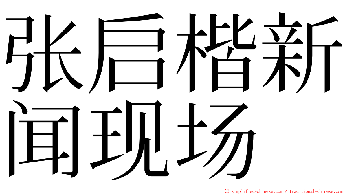 张启楷新闻现场 ming font