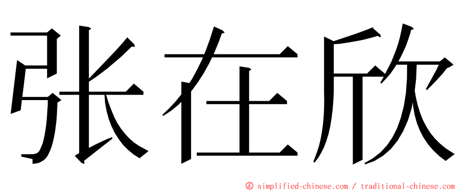 张在欣 ming font