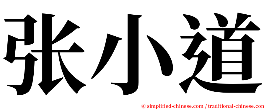 张小道 serif font