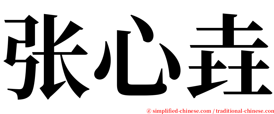 张心垚 serif font