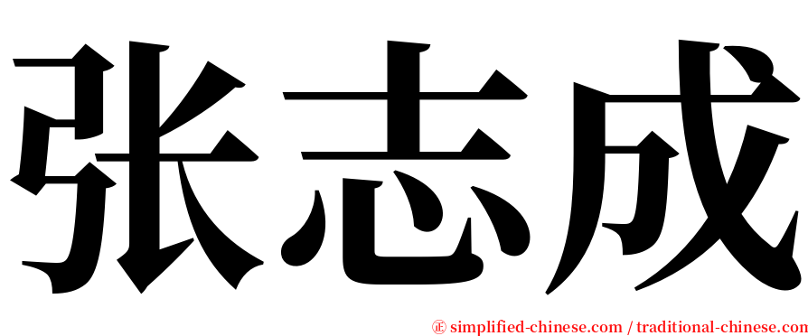 张志成 serif font