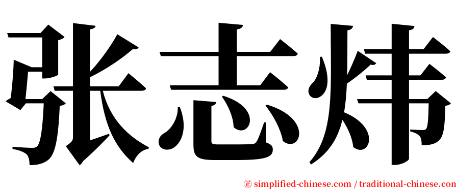 张志炜 serif font