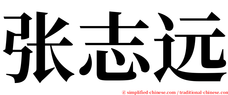 张志远 serif font