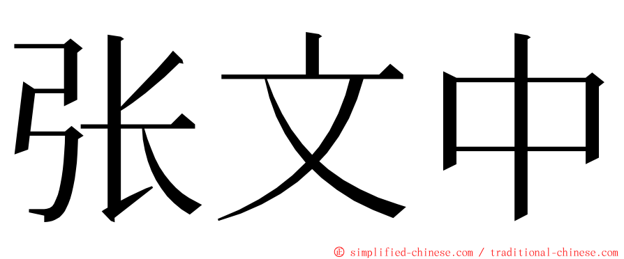 张文中 ming font