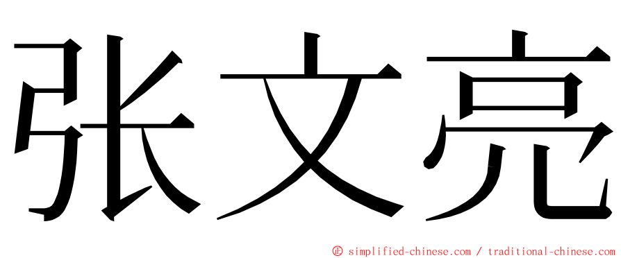 张文亮 ming font