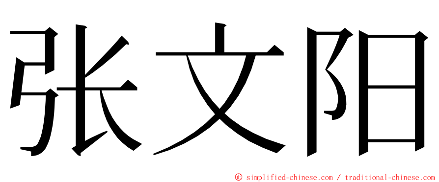 张文阳 ming font