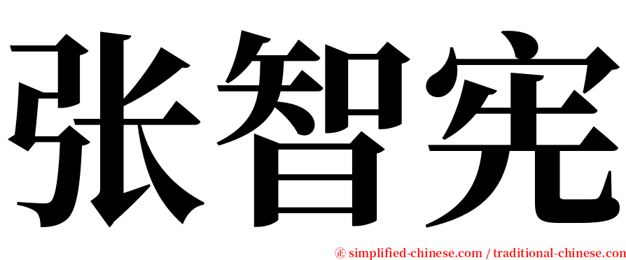 张智宪 serif font