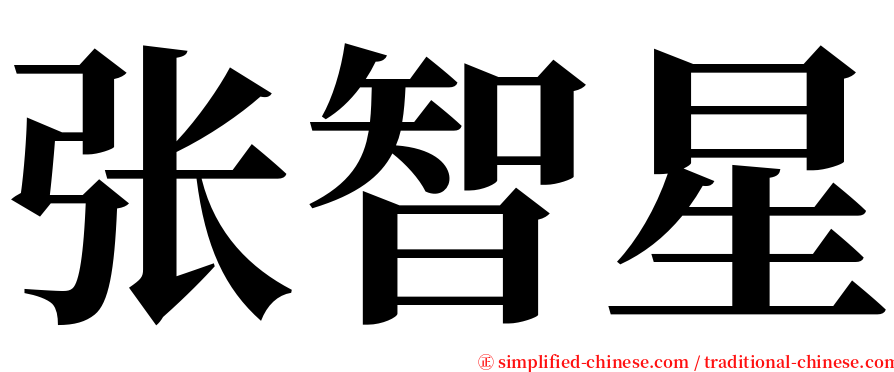 张智星 serif font