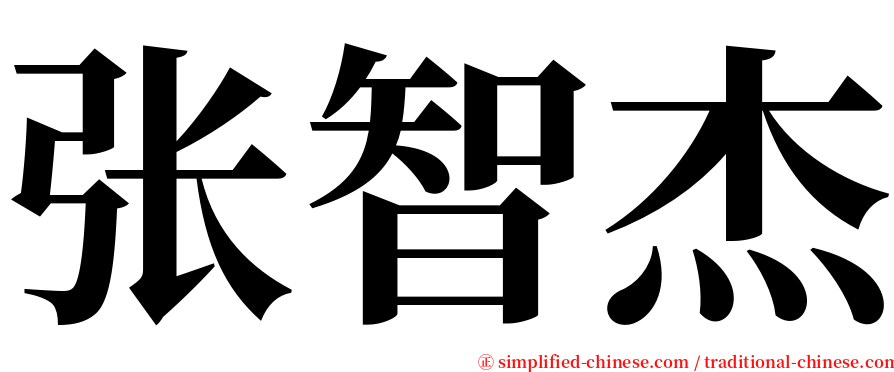 张智杰 serif font