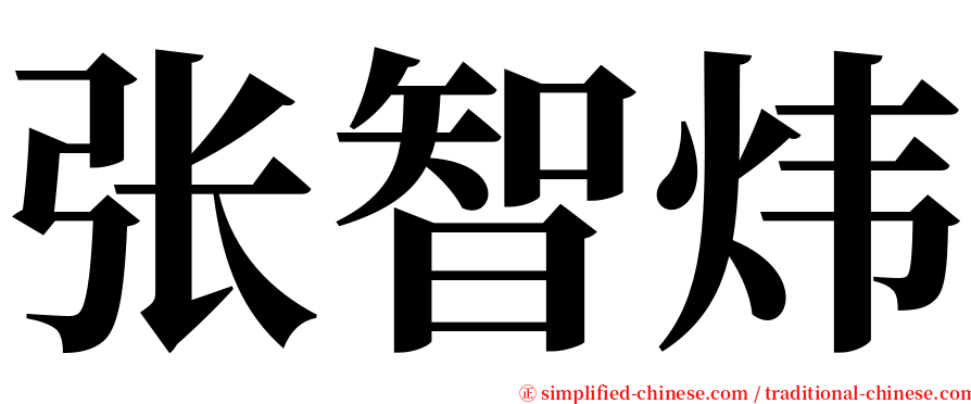 张智炜 serif font