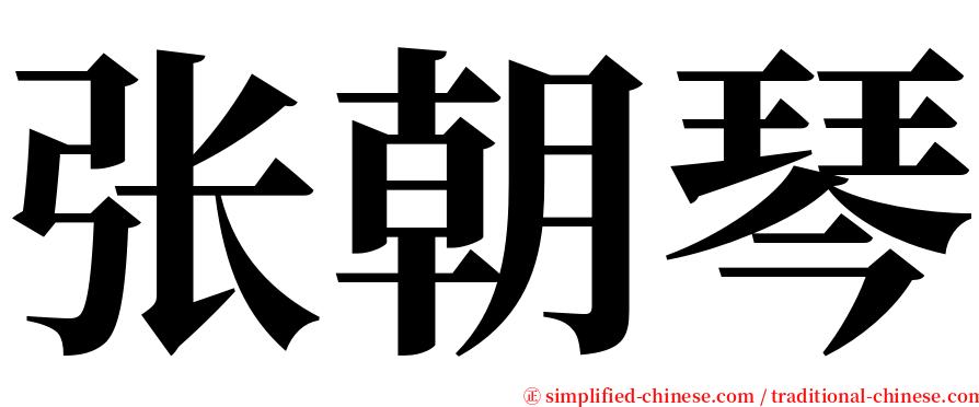 张朝琴 serif font