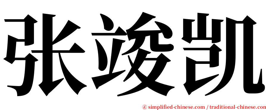 张竣凯 serif font