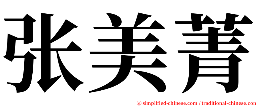 张美菁 serif font