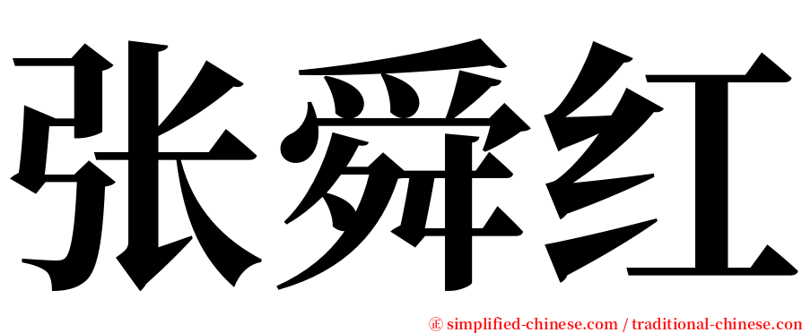 张舜红 serif font