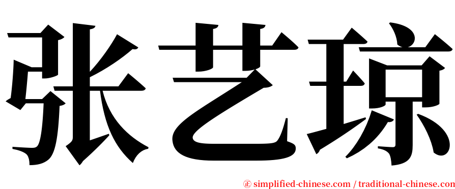 张艺琼 serif font
