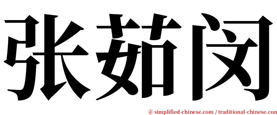 张茹闵 serif font