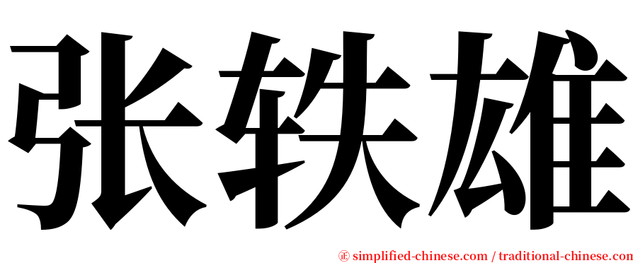 张轶雄 serif font