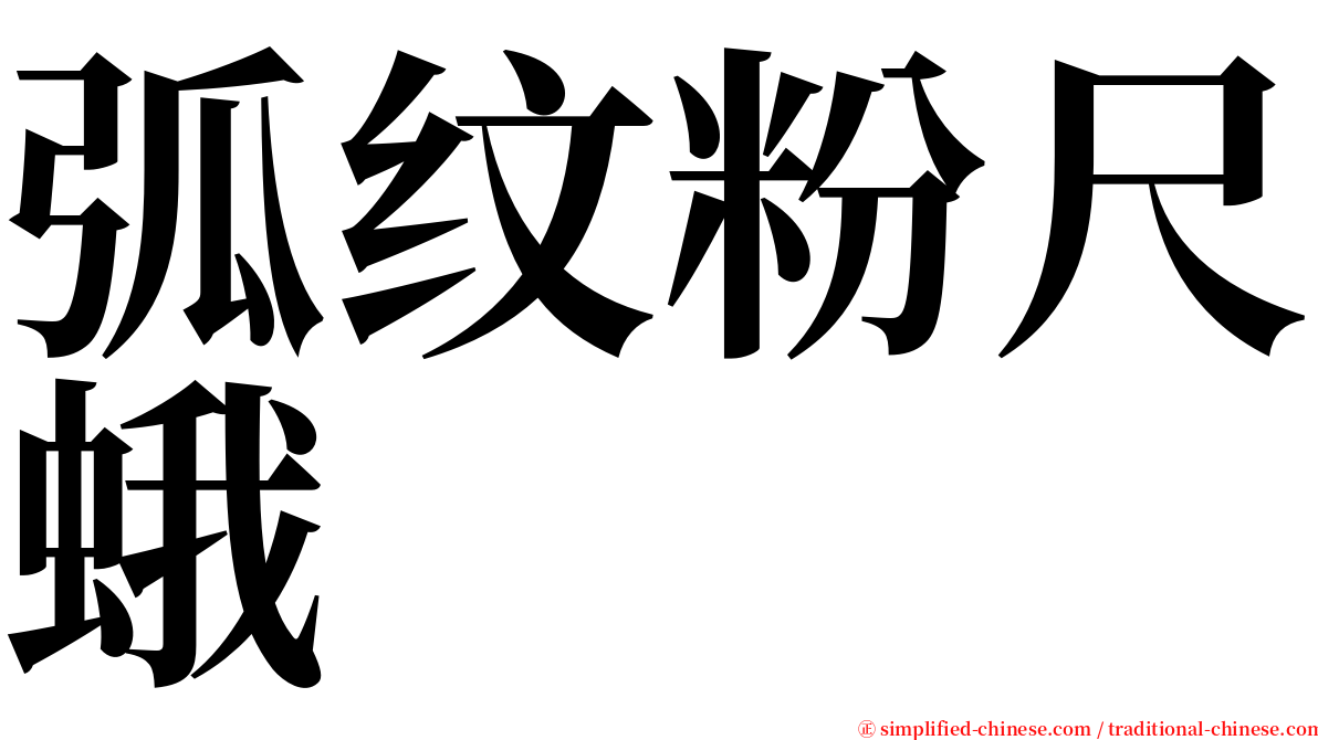 弧纹粉尺蛾 serif font