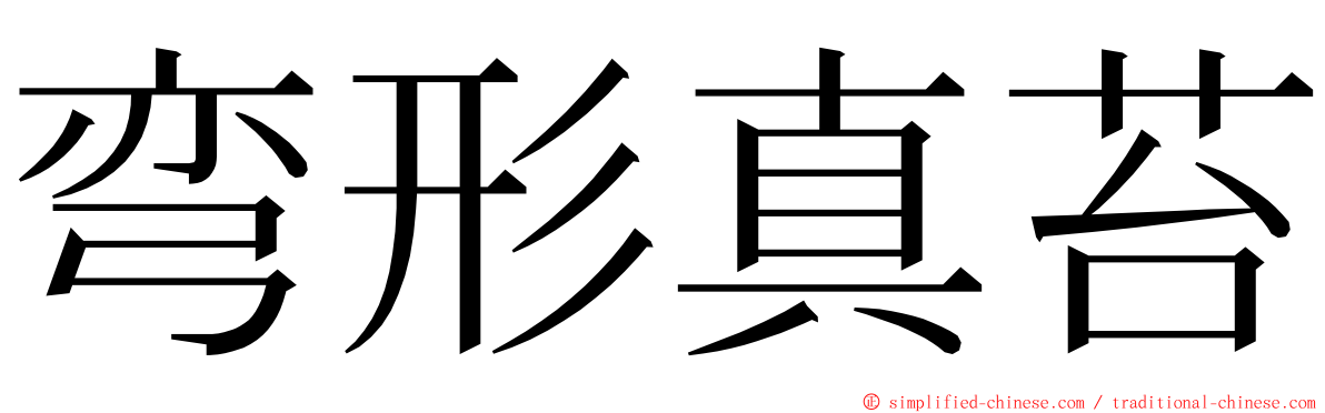 弯形真苔 ming font