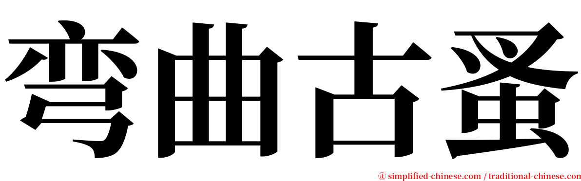 弯曲古蚤 serif font