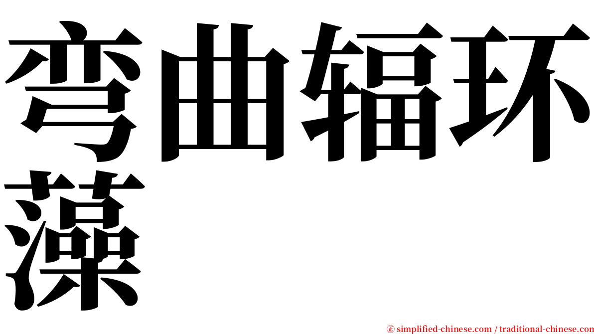 弯曲辐环藻 serif font