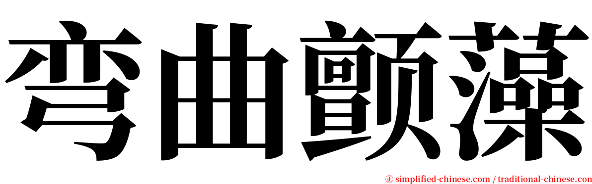 弯曲颤藻 serif font