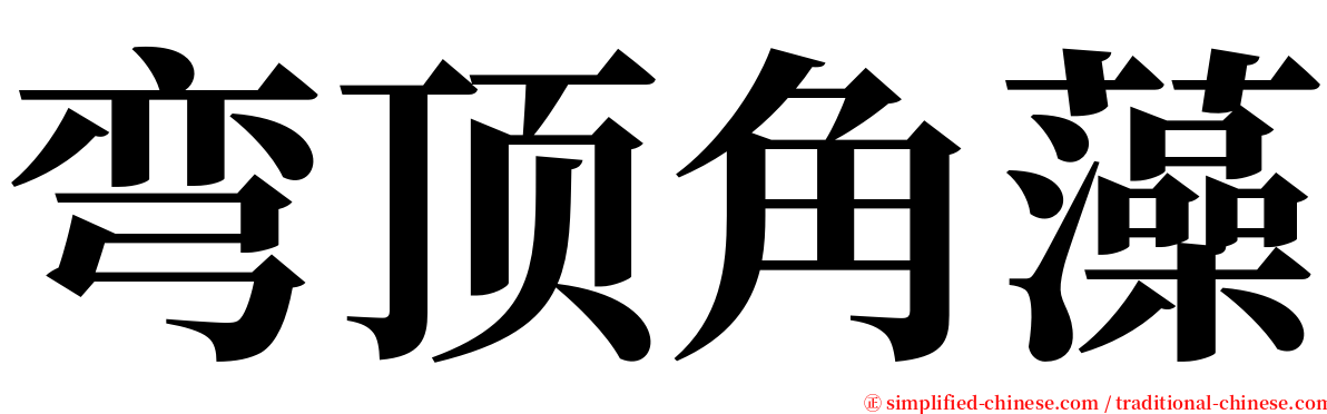 弯顶角藻 serif font