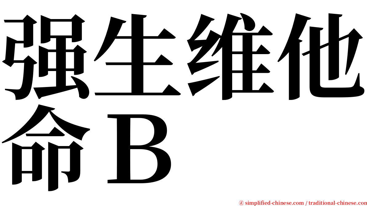 强生维他命Ｂ serif font