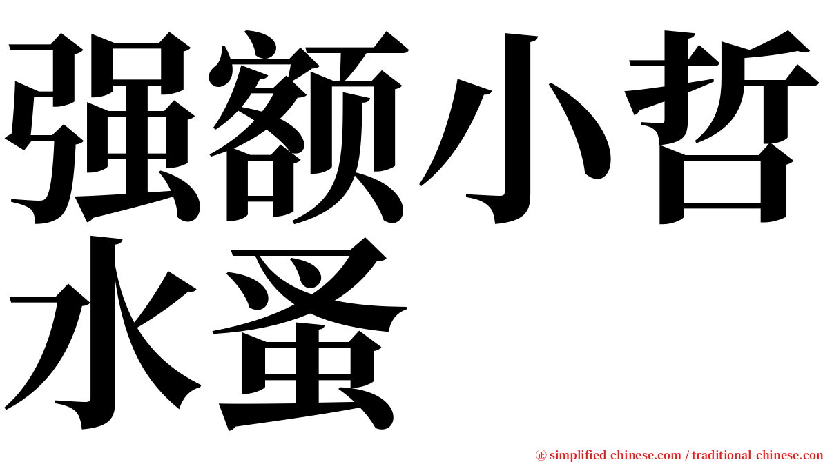 强额小哲水蚤 serif font