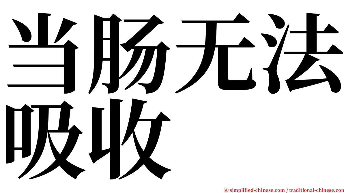 当肠无法吸收 serif font