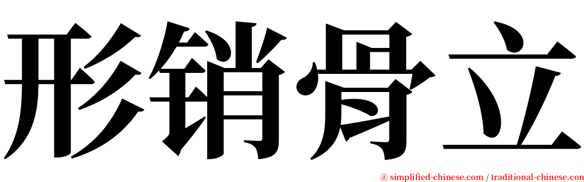 形销骨立 serif font