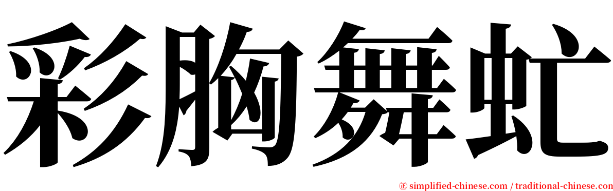 彩胸舞虻 serif font