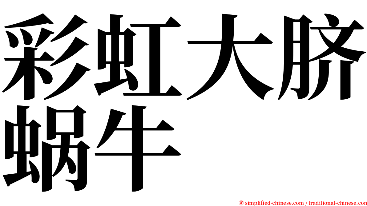 彩虹大脐蜗牛 serif font