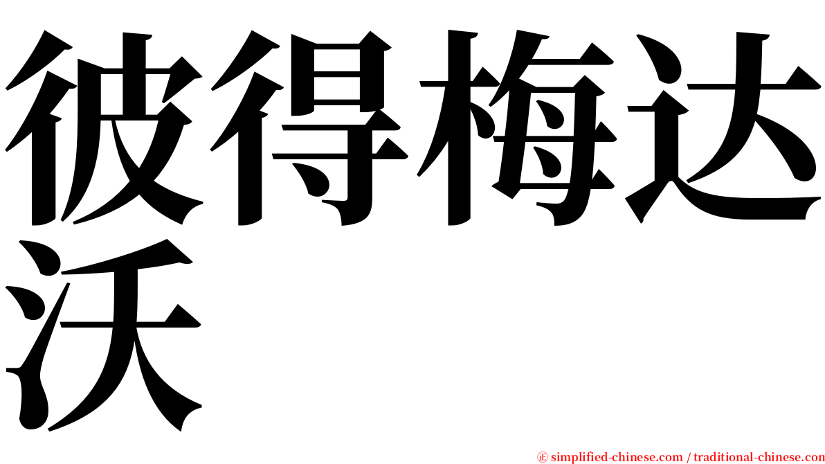 彼得梅达沃 serif font