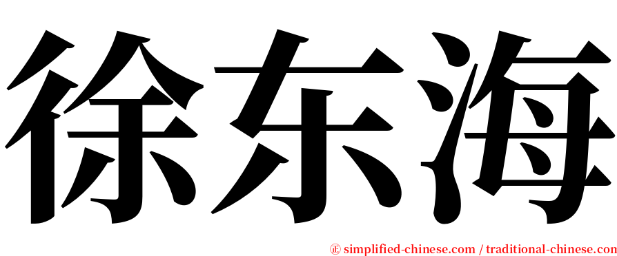 徐东海 serif font