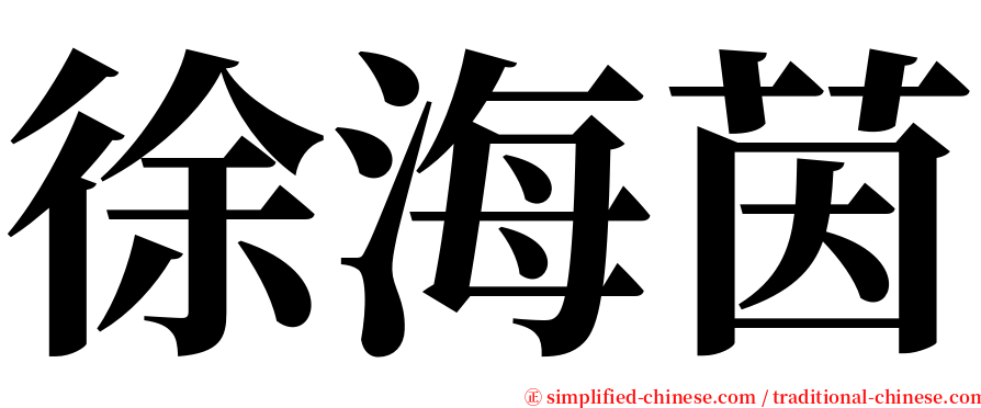 徐海茵 serif font