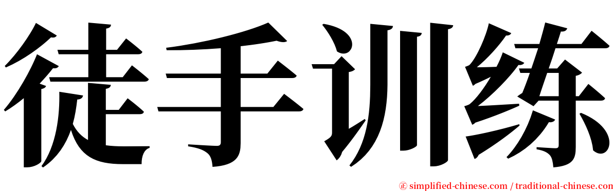 徒手训练 serif font