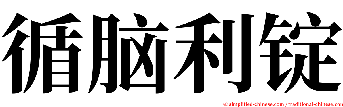 循脑利锭 serif font