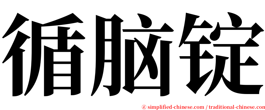 循脑锭 serif font