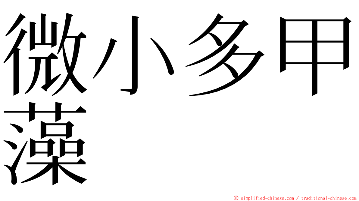 微小多甲藻 ming font