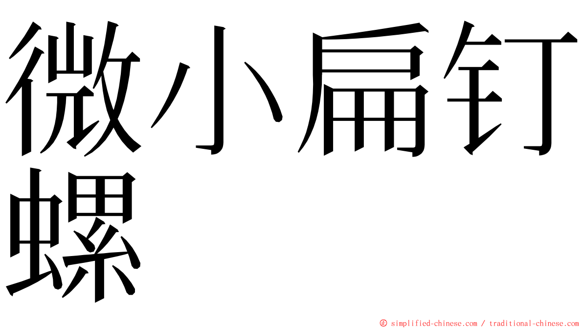 微小扁钉螺 ming font