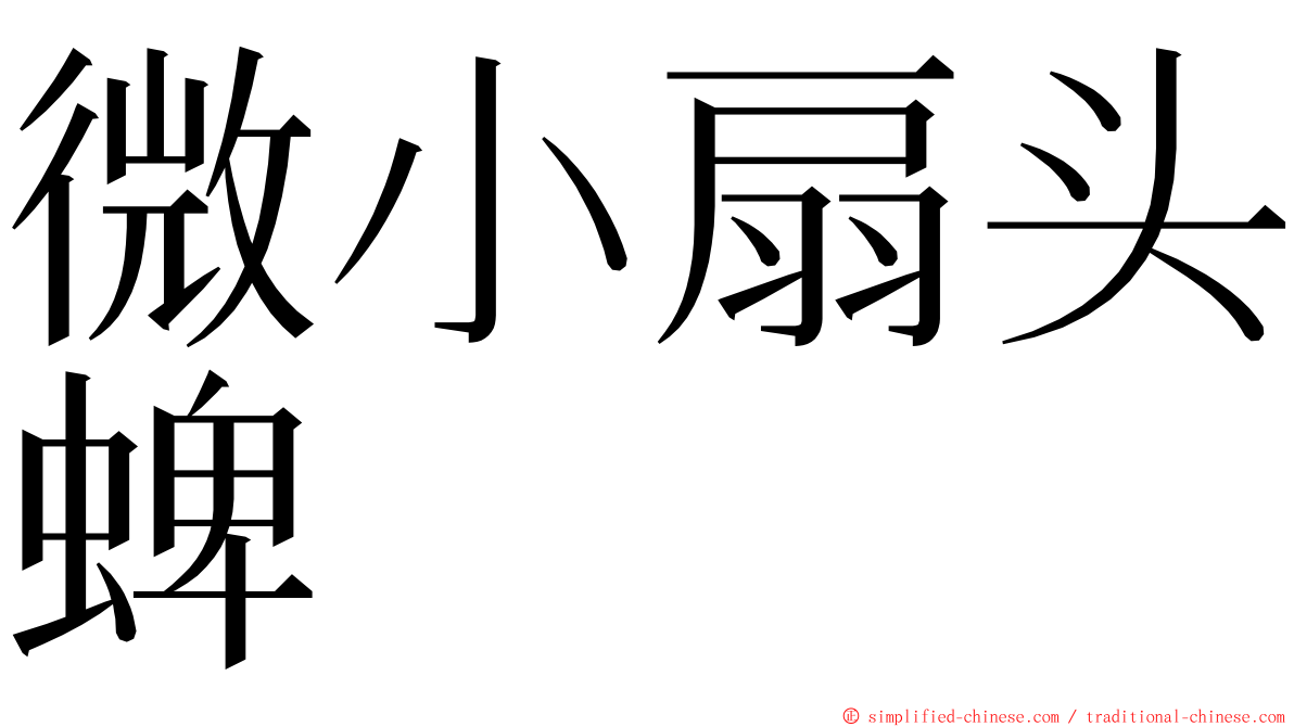 微小扇头蜱 ming font