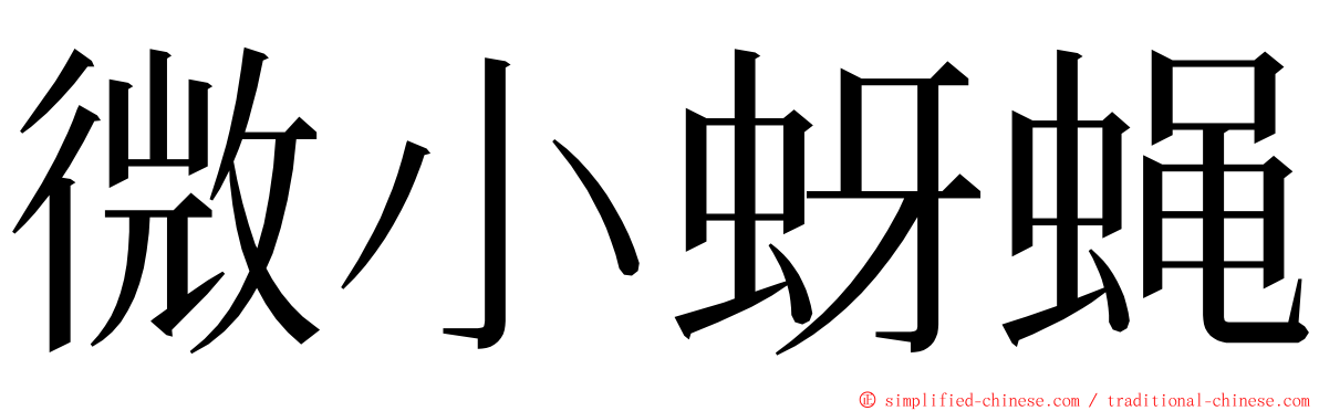 微小蚜蝇 ming font