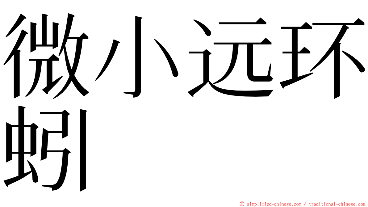 微小远环蚓 ming font