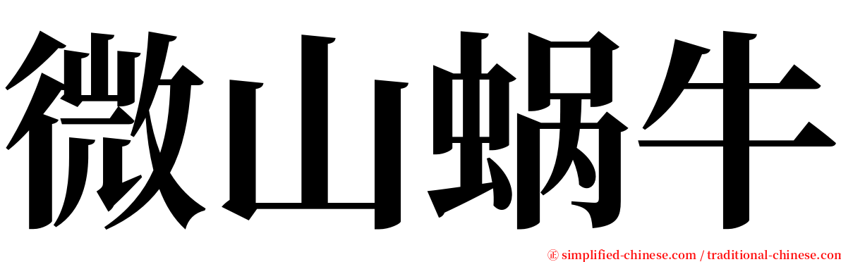 微山蜗牛 serif font